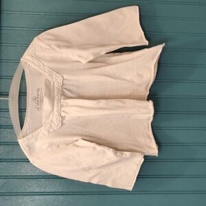 Organic Cotton Of The Earth, Girls White Long Sleeve Blouse 18-24m